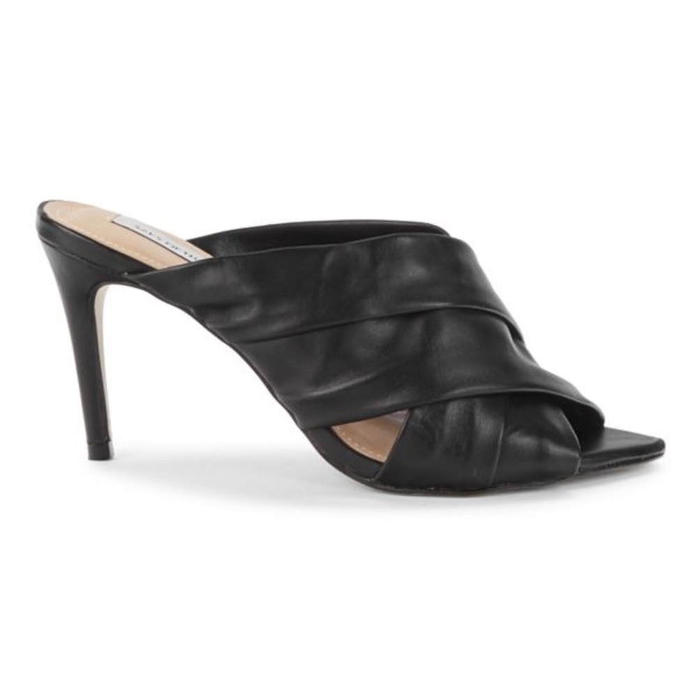 Black Leather Mule